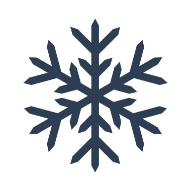 Beyaz arkaplanda kar tanesi simgesi.