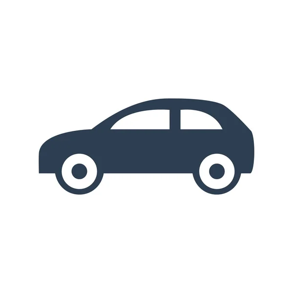 Icono del coche sobre fondo blanco. — Vector de stock