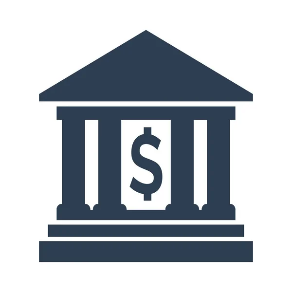 Icono del Banco sobre fondo blanco . — Vector de stock