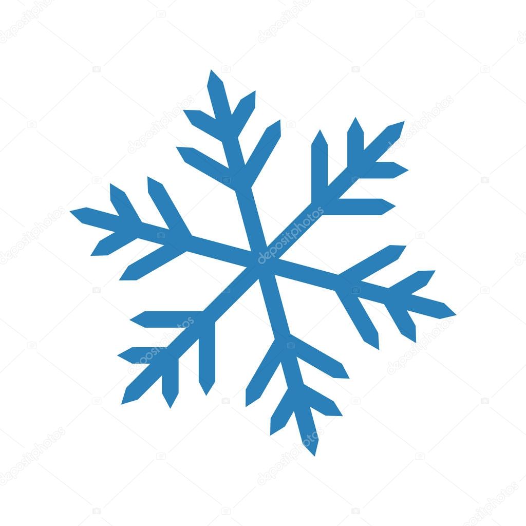 Snowflake icon on white background. Vector illustration