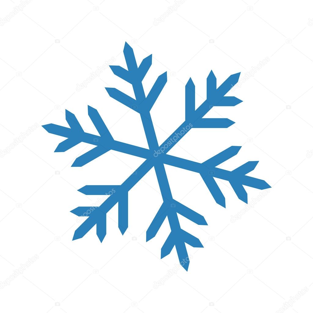 Snowflake icon on white background.