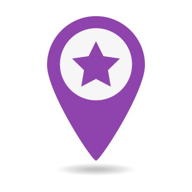 Harita işaretçi yıldız simgesi