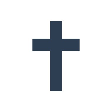 Din çapraz simgesi beyaz arka plan üzerinde.