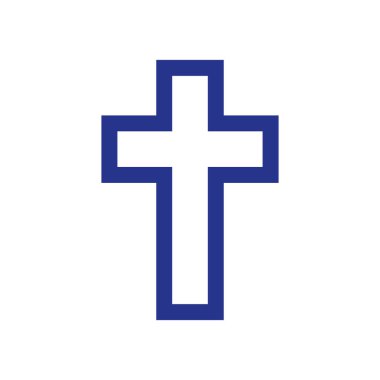 Din çapraz simgesi beyaz arka plan üzerinde.