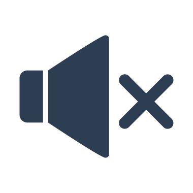 Beyaz arkaplanda ses işareti yok.