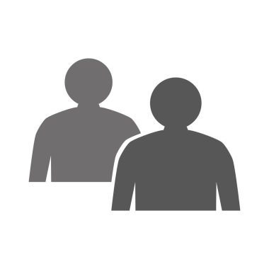 beyaz zemin üzerinde kişi simgesi.