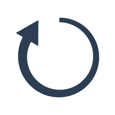 Beyaz arka planda yenileme simgesi.