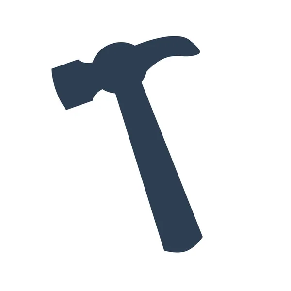 Hammer-Symbol auf weißem Hintergrund. — Stockvektor