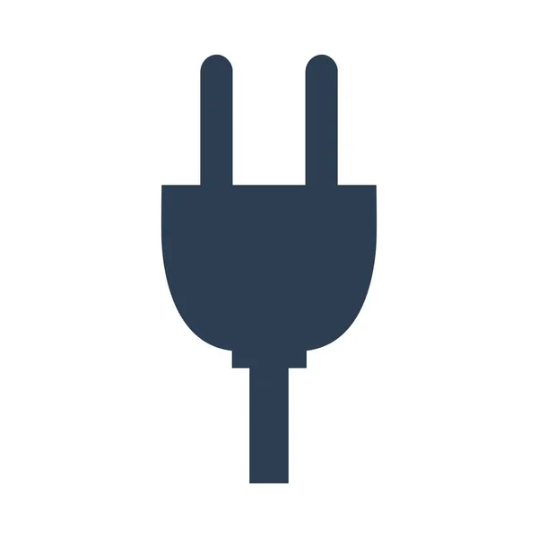 Plug pictogram op witte achtergrond. — Stockvector