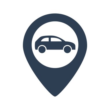 Araba işaretçi vektör simgesi
