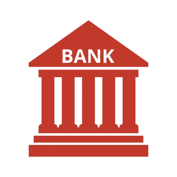 Icona della banca su sfondo bianco. — Vettoriale Stock