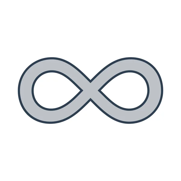 Infinity ikon fehér háttér. — Stock Vector