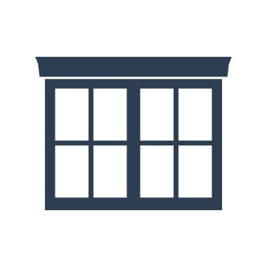 Beyaz arkaplanda pencere simgesi.