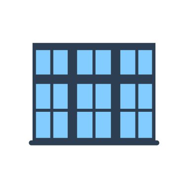 Beyaz arkaplanda pencere simgesi.