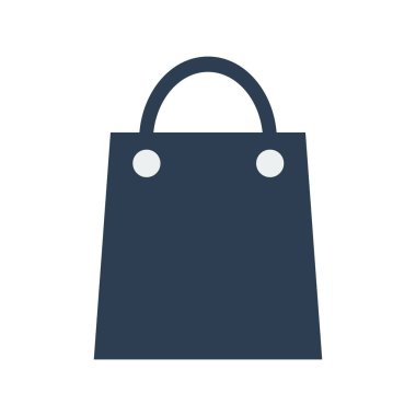 Beyaz arkaplanda alışveriş poşeti simgesi.