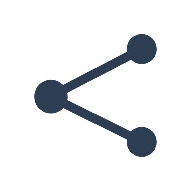 Beyaz arkaplanda paylaşım simgesi.