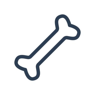 Beyaz arka plan üzerinde kemik simgesi.