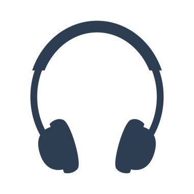 Beyaz arkaplanda kulaklık simgesi