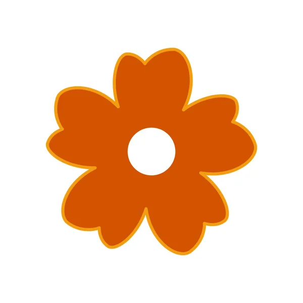 Icône de fleur sur fond blanc. — Image vectorielle