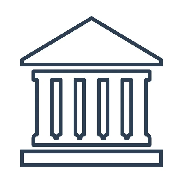 Icona della Banca su sfondo bianco . — Vettoriale Stock