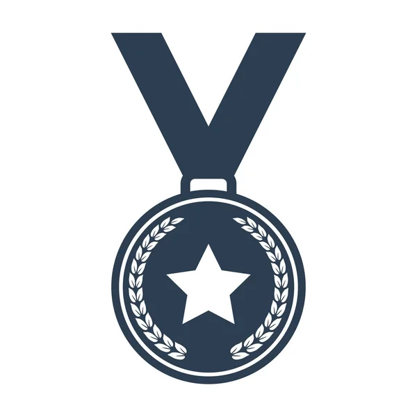 Icono de medalla sobre fondo blanco. — Vector de stock
