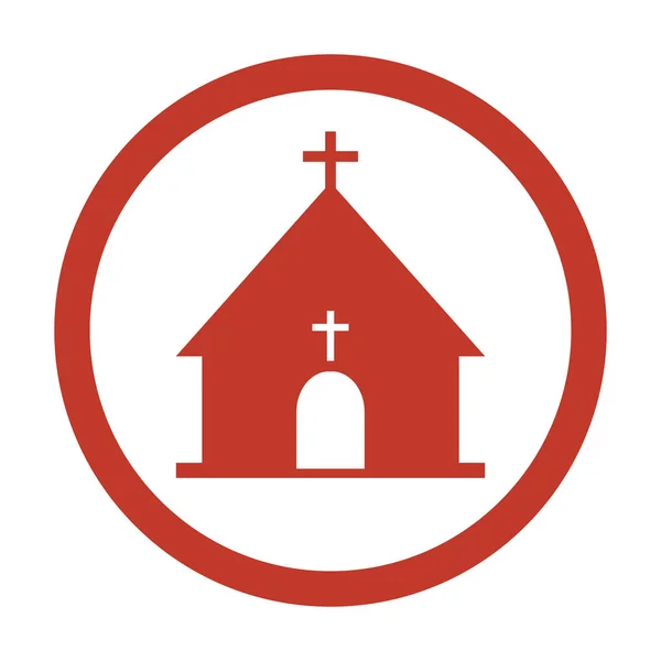 Icône de l'église sur fond blanc . — Image vectorielle