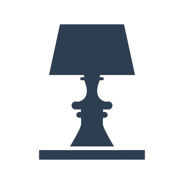 Asztali lámpa ikonra a fehér háttér. — Stock Vector