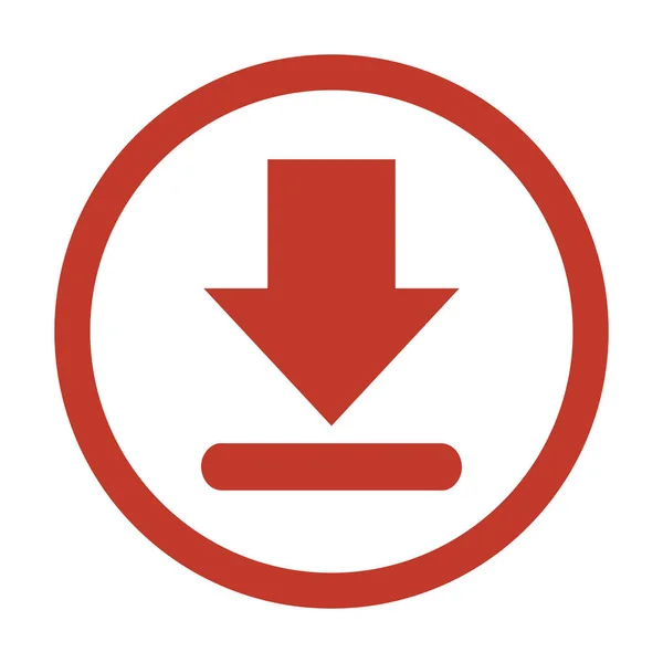 Icono de descarga sobre fondo blanco . — Vector de stock