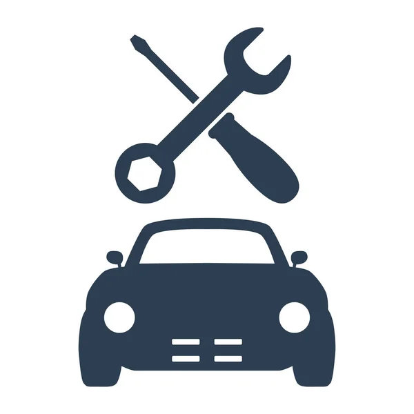 Car service icon on white background. — Stock Vector