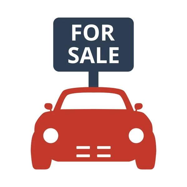 Ícone de venda de carro no fundo branco . —  Vetores de Stock