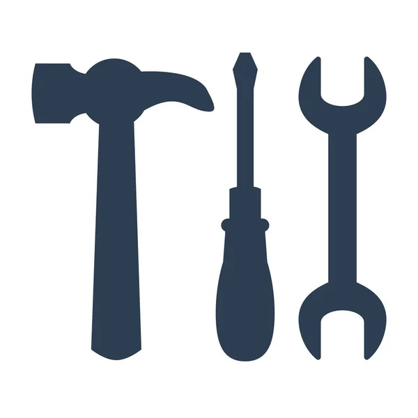 Service-Tool-Symbole auf weißem Hintergrund. — Stockvektor
