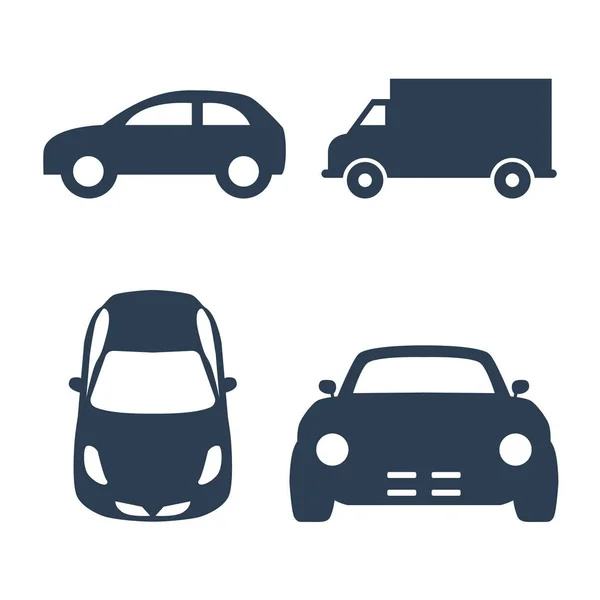 Iconos de coche establecidos sobre fondo blanco . — Vector de stock