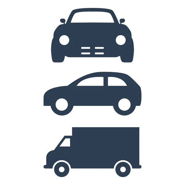 Iconos de coche establecidos sobre fondo blanco . — Vector de stock