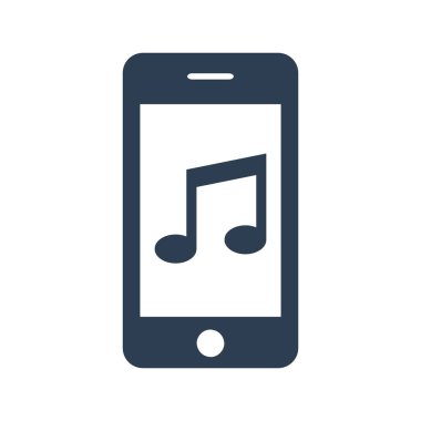 Müzik simge vektör simgesi ile Smartphone.