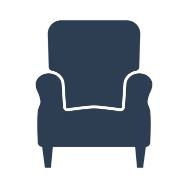 Beyaz arkaplanda koltuk simgesi.