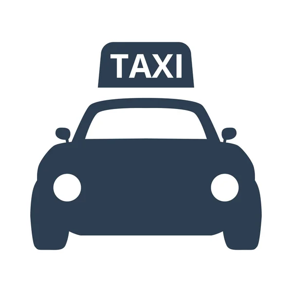 Icono de taxi sobre fondo blanco. — Vector de stock
