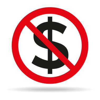 Beyaz arka plan hiçbir para işareti.