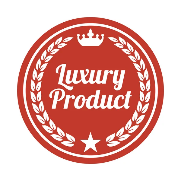 Luxus-Produktetikett auf weißem Hintergrund. — Stockvektor