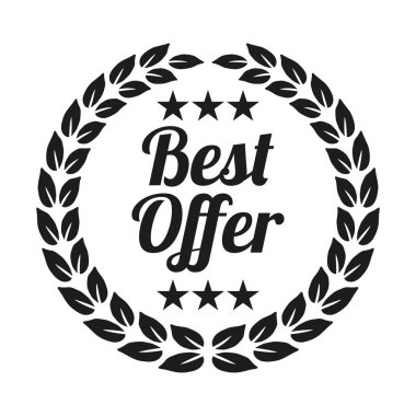 Beyaz arka plan üzerinde en iyi teklif etiket.