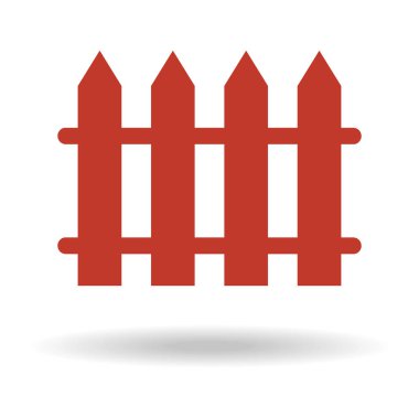 çit simgesi beyaz arka plan üzerinde.