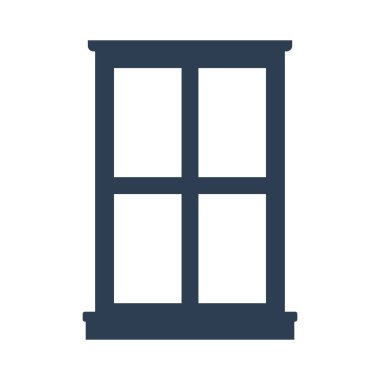 Beyaz arkaplanda pencere simgesi.