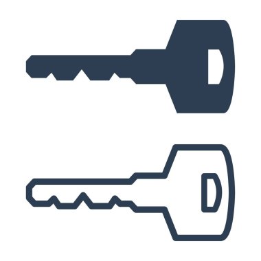 iconos claves sobre fondo blanco.