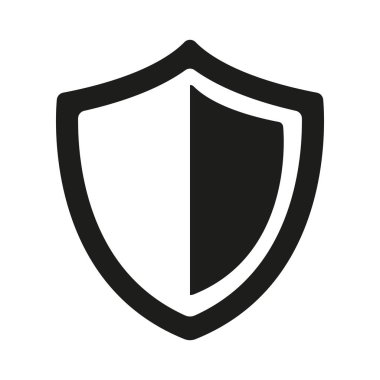 beyaz zemin üzerinde kalkan simgesi.