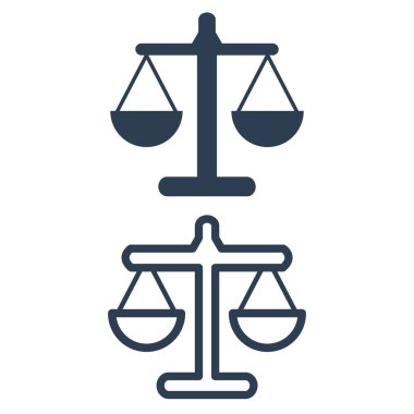 Beyaz arka plan üzerinde ölçekler simgeler.