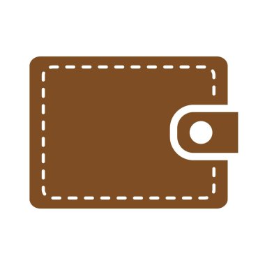 Beyaz arkaplanda cüzdan simgesi.