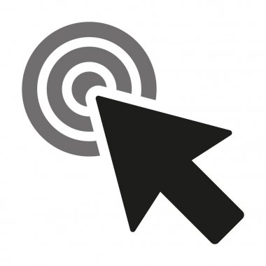 Beyaz arka plan üzerinde imleç simgesi.