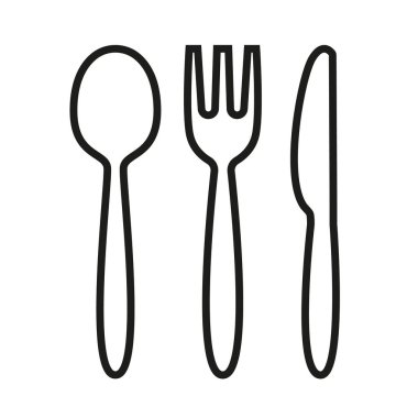 bıçak, çatal ve kaşık beyaz zemin üzerine.