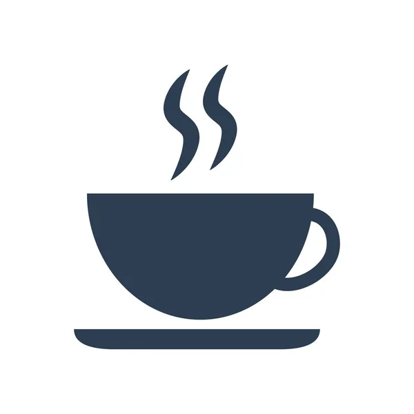 Icono de taza de café sobre fondo blanco. — Vector de stock