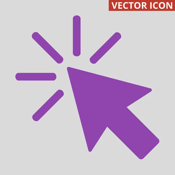 Click icon on grey background. — Stock Vector