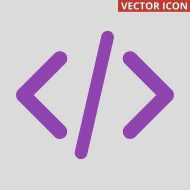 Gri arka plan kodu simgesini.